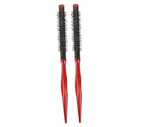 Mipcase Lot De 2 Brosses à Cheveux Rondes Pour Brushing, Manches En Bois Rouge, Tailles 10 Et 12, Brosses Antistatiques Pour Femmes, Démêlage Doux, Séchage Et Coiffage Professionnel