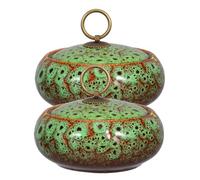 Mipcase Lot de 2 Cendriers de Table en Céramique Coupe-Vent avec Couvercle, Cendrier de Salon et Terrasse sans Fumée, Accessoire Fumeur pour Balcon, Jardin et Intérieur, Design Européen