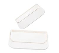 Mipcase Lot De 2 Étagères De Rangement Murales en Chrome pour Flottantes Et Pliables pour Salle De Bain Chevet Organiseur Mural Organiseur De en Polypropylène Blanc
