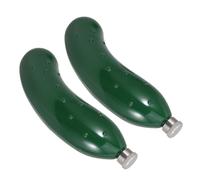 Mipcase Lot de 2 Flasques à Whisky de Poche 150 Ml en Acier Inoxydable Vert Forme Concombre Étanches et Portables Gourdes pour Camping Randonnée et Usage Extérieur