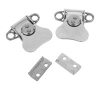 Mipcase Lot de 2 Loquets à Charnière en Acier Inoxydable 304 Loquet à Ressort avec Gâche pour Boîte à Outils et Coffre Verrouillage Sécurisé pour Quincaillerie D’Armoire Fixation