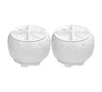 Mipcase Lot de 2 Mini Lave-linge Portatifs Automatiques Turbo en Plastique, Lave-linge de Comptoir Compact pour Sous-vêtements Délicats, Camping-car et Appartement, Fonction Démarrage