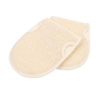 Mipcase Lot de 2 Moufles Exfoliants de Bain en Coton-lin, Double Face, Épais, pour Gommage Corporel, Nettoyant Doux et Respirant, pour Éliminer les Peaux Mortes et Stimuler la Circulation