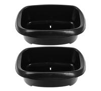 Mipcase Lot de 2 Paniers pour Vélo Garçon et Filles Noir en Plastique Renforcé Panier et Arrière pour Tricycle Stable Antidérapant Accessoire Vélo Tout-Petit pour Balades Quotidiennes