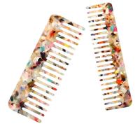 Mipcase Lot De 2 Peignes à Cheveux Marbrés En Acétate Petits, Peignes à Dents Larges Démêlants, Pour Hommes Et Femmes, Utilisables En Voyage