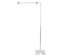 Mipcase Lot de 2 Porte-Affiches de Table Réglables en Acier Inoxydable Supports à Pince Robustes pour Panneaux et Bannières Hauteur Ajustable Présentoirs Publicitaires Compacts pour