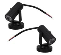 Mipcase Lot de 2 Projecteurs LED Lumière Blanche 1w pour Éclairage de Scène, Faisceau Lumineux Réglable, Boîtier Noir Compact, Faible Consommation D’énergie, pour Bars, Discothèques