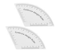 Mipcase Lot de 2 Règles pour Tracer la Ligne des Sourcils en PVC Réutilisables Outil de Dessin Précis et Guide de Mise pour Maquillage Permanent Léger et Portable Adapté à Tous Types de