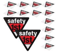 Mipcase Lot de 20 Autocollants de Sécurité pour Voiture Moto et Véhicule Électrique Vinyle Résistant aux Intempéries Autocollants Amovibles Noirs 12X10 CM Stickers Universels pour