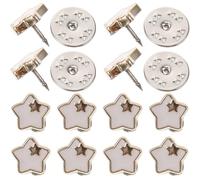 Mipcase Lot de 20 Boutons-Pression à Coudre en Alliage de Zinc 10-12 MM Design Étoile à Facettes Boutons Décoratifs pour Vêtements Insignes à Épingle Adaptés pour Couture et