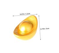 Mipcase Lot de 20 Lingots Miniatures en Résine Dorée Modèle Décoratif Minuscule pour Maison de Poupée Accessoires Photo Feng Shui Décoration Miniature pour Artisanat et Collection