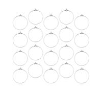Mipcase Lot de 20 Pendentifs Anneau Rond en Acier Inoxydable, Légers et Résistants, pour Boucles d'Oreilles DIY et Décoration Suspendue