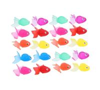 Mipcase Lot de 20 Poissons Rouges Artificiels Décoratifs TPR 6,5 Cm Multicolores pour Décoration D'aquarium Accessoire Tropical Réaliste Couleur Aléatoire