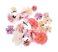 Mipcase Lot De 21 Barrettes à Cheveux Fleurs 3d Rose Violet Petit Format Pour Filles Demoiselles D’honneur Accessoires Coiffure Mariage Été