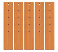 Mipcase Lot de 25 Pendentifs Porte-clés en Bambou Naturel Trous pour Suspendre, Surface Vierge Rectangulaire, pour Création et Décoration DIY