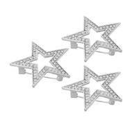 Mipcase Lot de 3 Broches Femme en Alliage Étoile 4X4 CM Épingles à Châle Décoratives en Strass Accessoires Mode Polyvalents pour Vêtements et Soirées Élégantes