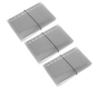 Mipcase Lot de 3 Couvertures de Classeur Pvc Transparentes A6, Rechargeables à 6 Anneaux avec Fermeture Élastique, Protège-documents pour Bureau, École et Voyage, Accessoires