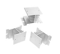 Mipcase Lot De 3 Dissipateurs Thermiques À Relais Statiques en Aluminium, À Ailettes De Refroidissement, pour L'automatisation Industrielle, Dissipateur Thermique À Haute Efficacité