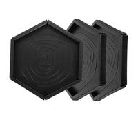 Mipcase Lot de 3 Gamelles pour Tortues et Reptiles en Plastique Solide, Bol Hexagonal Multifonction pour Alimentation et Abreuvoir, Taille Moyenne, pour Terrarium et Petits Animaux