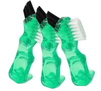 Mipcase Lot de 3 Mini Brosses à Dents Double Face Vertes pour Prothèses Dentaires Nettoyant Portable et Pratique Soin Bucco-Dentaire Nettoyage Précis des Appareils Dentaires à Domicile