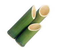 Mipcase Lot de 3 Vases en Bambou Naturel Tubes Ø 5-6 CM Hauteurs Variées 15-20-25 CM Pots à Fleurs Simples pour Arrangements Floraux Décoration Mariage et Intérieur