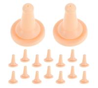 Mipcase Lot de 30 Tétines pour Biberon Petits Animaux en Silicone Alimentaire Micro-Tétines Anti-Fuites Taille Petite Couleur Beige Crème Compatibles Chiots Chatons et -Nés