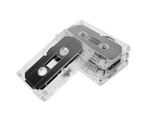 Mipcase Lot de 4 Cassettes Audio Vierges Boîtiers Plastiques Rigides Transparents pour Enregistrement Musical et Discours Personnels