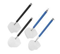 Mipcase Lot de 4 Filets à Crevettes Extensibles en Acier Inoxydable avec Maillage Fin 01 MM Manches Télescopiques 18-55 CM Formes Carrée et Ronde Adaptés pour Aquarium et Nettoyage