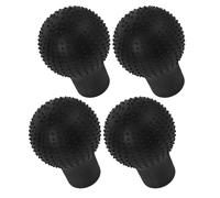 Mipcase Lot de 4 Manchons Antidérapants en Silicone Noir pour Pommeau de Levier de Vitesse Rond, Couvre-Levier Compatible Boîtes Manuelles et Automatiques, Protection Intérieure Voiture