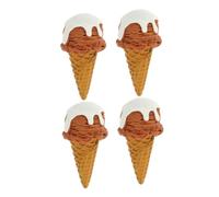 Mipcase Lot de 4 Modèles de Crème Glacée Réalistes en Chocolat Accessoires Glace Factice Multifonctionnelle pour Décoration de Fête Vitrine de Magasin et Photographie Mannequins