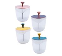 Mipcase Lot de 4 Mousseurs Visage Nettoyant 120ml en Polypropylène Couleur Rose Bleu Jaune Violet pour Nettoyage Pores Quotidien Usage Visage et Mains