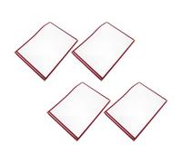 Mipcase Lot de 4 Protège-menus Transparents Rouges 31,5 X 23 Cm, Couverture Menu Restaurant Résistante, Pochette pour Menu Café et Bar, Entretien Facile, Usage Professionnel