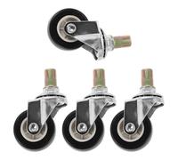 Mipcase Lot de 4 Roulettes Noires Universelles pour Radiateur Électrique à Bain D'huile, Support Pivotant 4,1 X 3,1 X 0,2 Pouces, Roues Chauffantes Silencieuses et Mobiles pour Chauffage