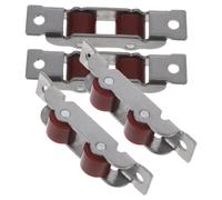 Mipcase Lot de 4 Roulettes pour Porte Coulissante Plastique Acier Inoxydable 80 Type Double Galet 14 MM Largeur Poulies Silencieuses Roulement à Billes Remplacement pour Fenêtres et