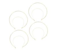 Mipcase Lot De 4 Serrage-têtes Couronne Diy En Fer Doré, Bandeau Élégant, Coiffe De Halo Féminin, Accessoire De Fête Pour Soirées Dansantes Et Festivals