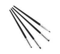 Mipcase Lot de 4 Set de Set de Pinceaux à Eyeliner pour Maquillage des Yeux en Poils de Cheval et Bois, Précision Fine et Facile à Transporter, pour Maquillage Professionnel Féminin
