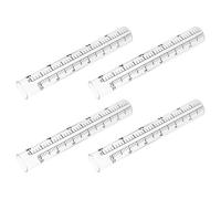 Mipcase Lot de 4 Tubes de Remplacement en Verre Transparent pour Pluviomètre Extérieur Précis Gradués pour Lecture Facile Résistants aux Intempéries Compatibles Socles Standard -
