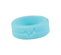 Mipcase Lot De 5 Bagues En Silicone Pour Femmes Et Hommes, Bijoux De Doigt Souples, Bagues De Fête Bleu Ciel, Accessoires Mode Unisexe Pour Mariage Et Vie Quotidienne