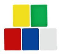 Mipcase Lot de 5 Cartes de Poker Coupées en Plastique PVC Solide Colorées Multicolores Compactes et Portables Outil Professionnel pour Distribution Rapide aux Jeux de Cartes et Poker
