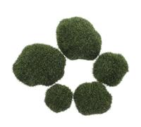 Mipcase Lot de 5 Pierres de Mousse Artificielle Décoratives Petits Cailloux Verts Réalistes pour Aménagement Paysager Décoration Intérieure et Extérieure Fausse Mousse sans Entretien