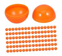 Mipcase Lot de 50 Balles Sphériques Creuses pour Bébé pour Fosse À Balles Colorée Grand Tirage Au Sort Activités De Fête Jeu Prix Conteneur en PVC Orange