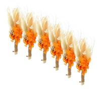 Mipcase Lot de 6 Mini Bouquets de Fleurs Séchées Bohèmes Naturelles pour Décoration Intérieure, Accessoires pour Vase, Composition de Fleur DIY, Ornements Décoratifs pour Mariage et