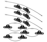 Mipcase Lot de 6 sets de Sangles Anti-Basculement Noires pour Meubles Système de Prévention du Basculement pour Armoires Meubles TV et Étagères à Chaussures Ancrage de Sécurité Mural