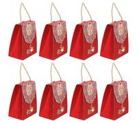 Mipcase Lot de 8 Boîtes à Bonbons Chinoises en Carton Léger 8 Pièces Taille Moyenne Motif Mariage Pochette D'emballage Colorée pour Fête et Présents de Mariage