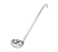 Mipcase Louche à Soupe Inox Épaissie Capacité Importante Manche Long Ergonomique avec Crochet pour Service et Cuisine Professionnelle