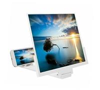 Mipcase Loupe Écran pour Téléphone Amplificateur Vidéo Support Pliable pour Maison Et Bureau Blanc