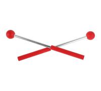 Mipcase Maillets de Batterie pour Marimba et Xylophone Poignée en Fer Confortable et Grip Sécurisé, 1 Paire de Baguettes de Percussion Rouges pour Professionnels et Débutants