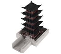 Mipcase Maquette de Pagode Chinoise Miniature 5 Étages en Plastique Décoration Asiatique pour Jardin Zen Bureau et Aquarium Ornement Architectural Traditionnel pour Paysage Miniature