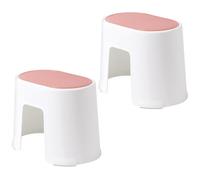 Mipcase Marchepied Marche en Plastique Antidérapant, Design Empilable, Lot de 2, Repose-pieds pour Toilettes et Salle de Bain, Pratique et Moderne