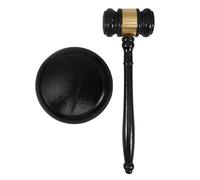 Mipcase Marteau de Juge Bois Robuste avec Bloc Sonore Accessoire Costume Garçon Fille Décor Élégant pour Avocat et Salle Audience pour Ventes Aux Enchères et Jeux de Rôle